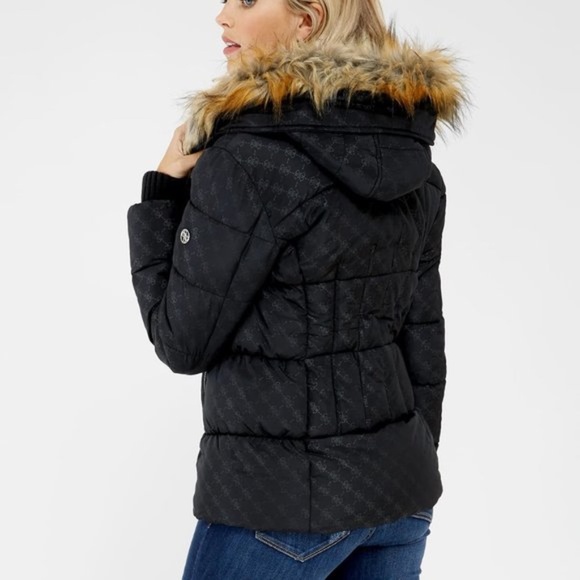 NEW GUESS Nataly Logo Puffer Women's Jacket - Picture 4 of 10